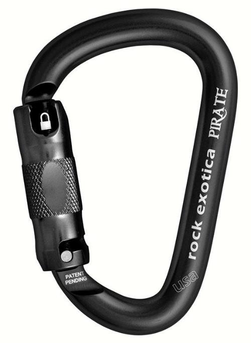 ROCK EXOTICA Pirate Carabiner - Black Auto-lock