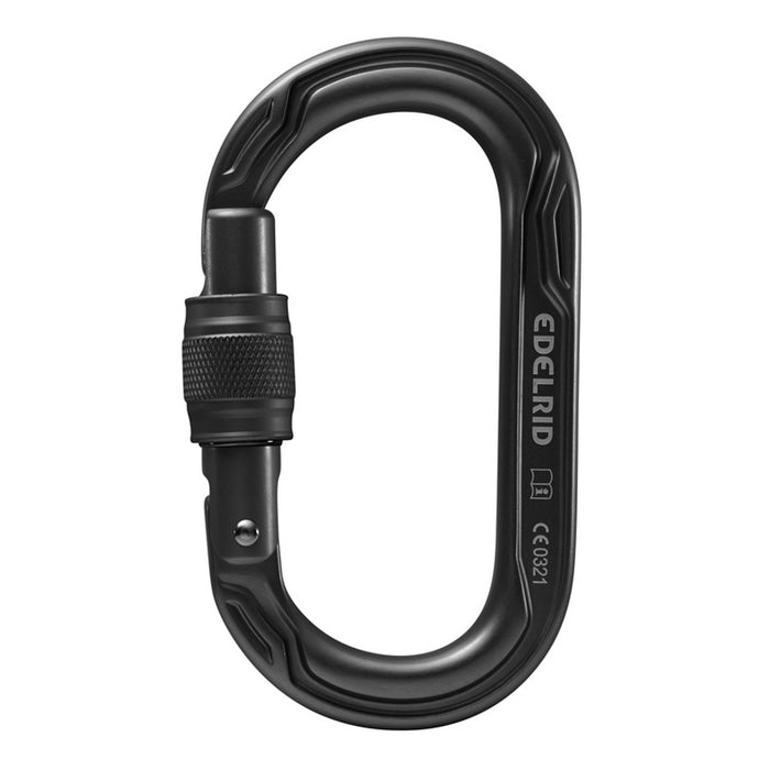 Edelrid Oval Power 2500 Screwgate Carabiner Black