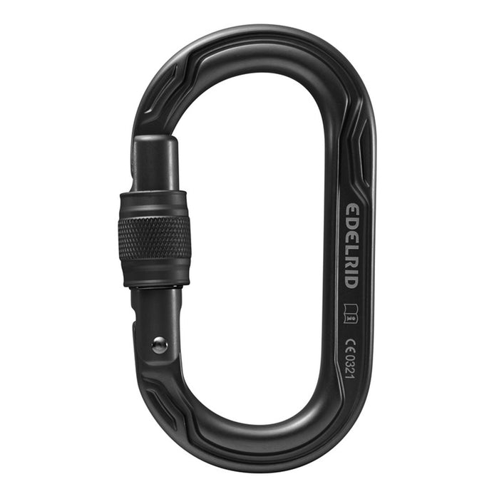 Edelrid Oval Power 2500 Screw II Carabiner in Black