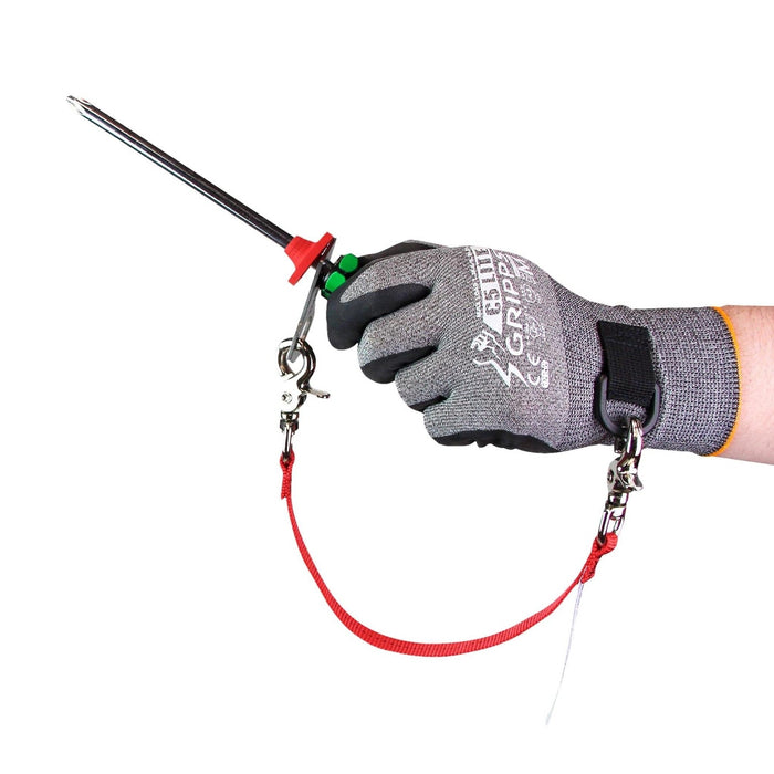 GRIPPS Webbing Wrist Tether Attached to Gripps Glove