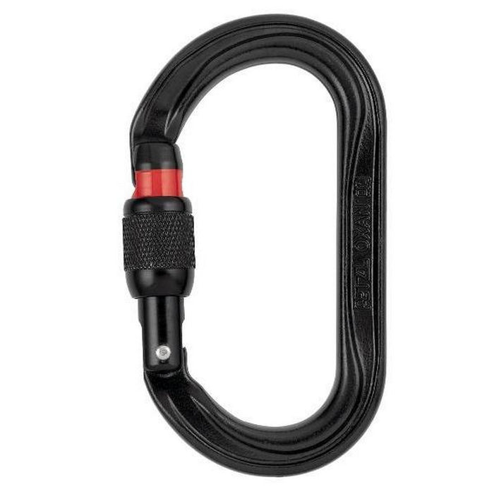 PETZL Oxan Oval Carabiner Black Screwgate