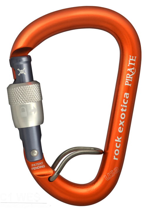 ROCK EXOTICA Pirate Carabiner - Wire Eye Screwgate