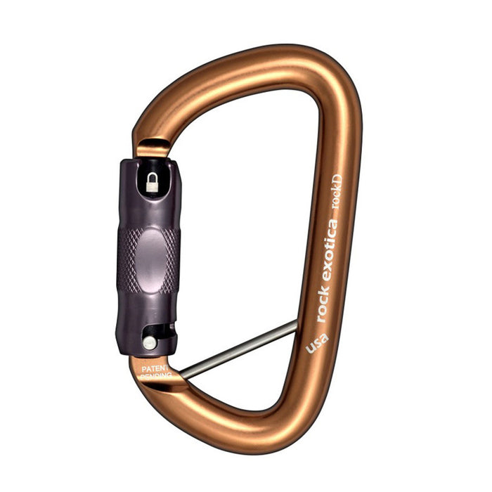 ROCK EXOTICA RockD Auto-Lock Carabiner with Lanyard Pin