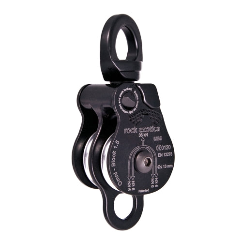 ROCK EXOTICA Omni Block Pulley - Double 1.5 inch - P51D-Black