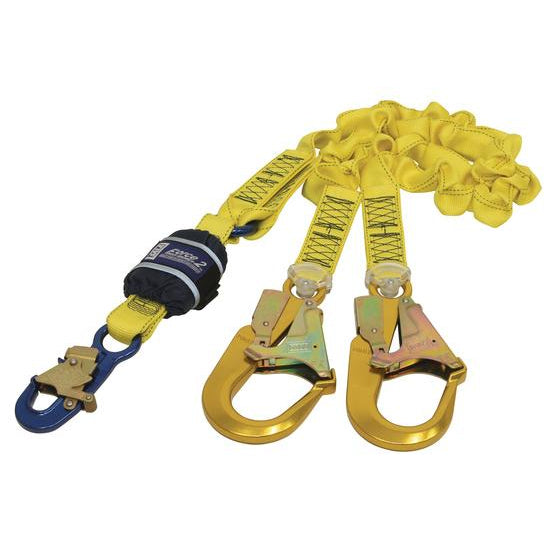 SALA Force 2 Twin Elasticated Lanyard with Alloy Scaff Hooks