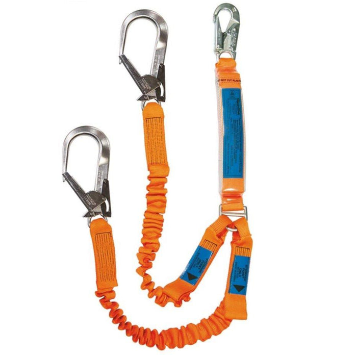 SPANSET ERGO Elastisized Twin Lanyard with Scaffold Hooks