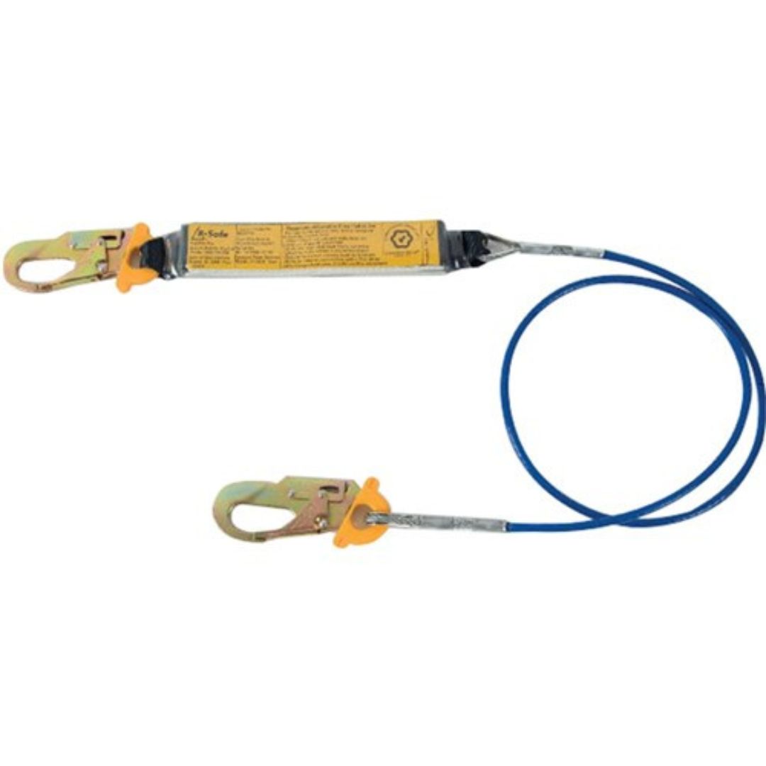 B-Safe Wire Fall Arrest Lanyard with Snap Hooks – Height Dynamics