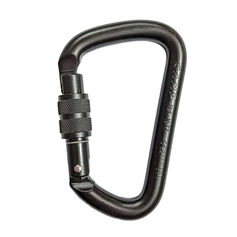 CAMP-Steel HMS D Screw Gate Carabiner Black CAMP1877B