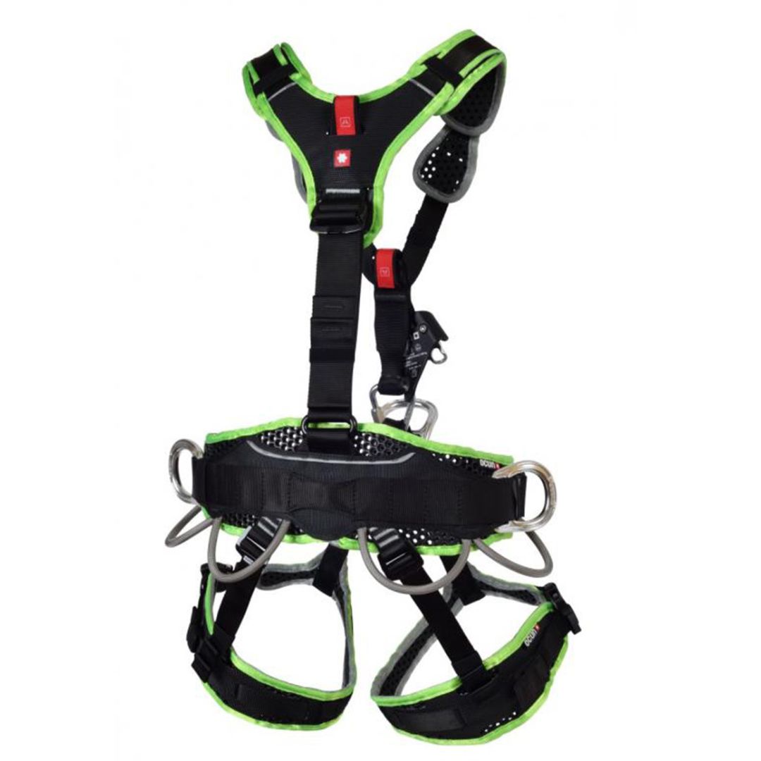 OCUN Thor Access 4Q Rope Access Harness Green Back