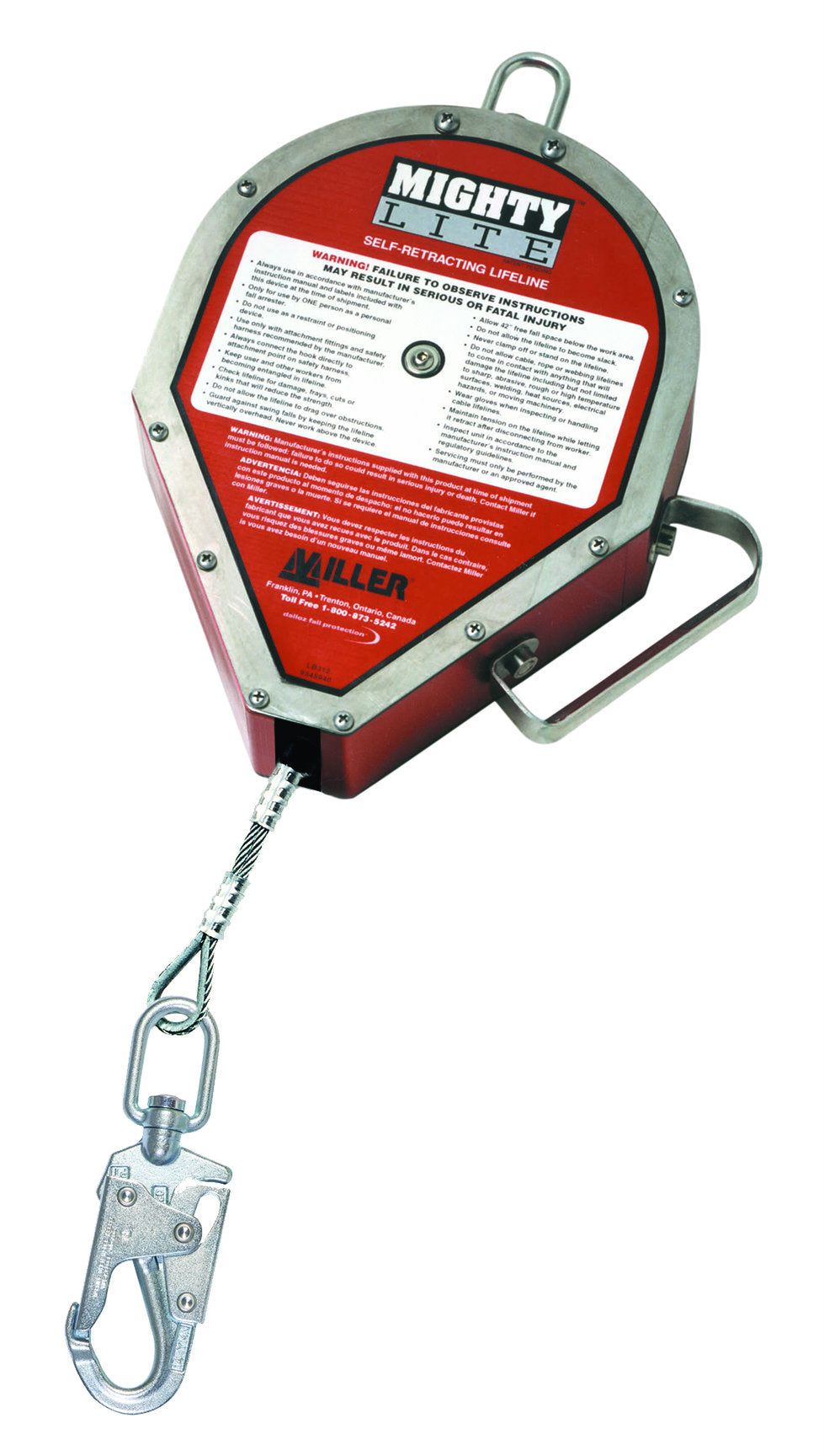 MILLER MightyLite RL Series Retractable Lifelines - Steel Wire Rope ...