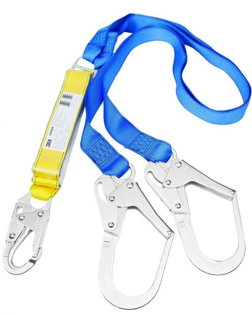 Protecta First Shock Absorbing Lanyard Twin Tail with Scaffold Hooks ...